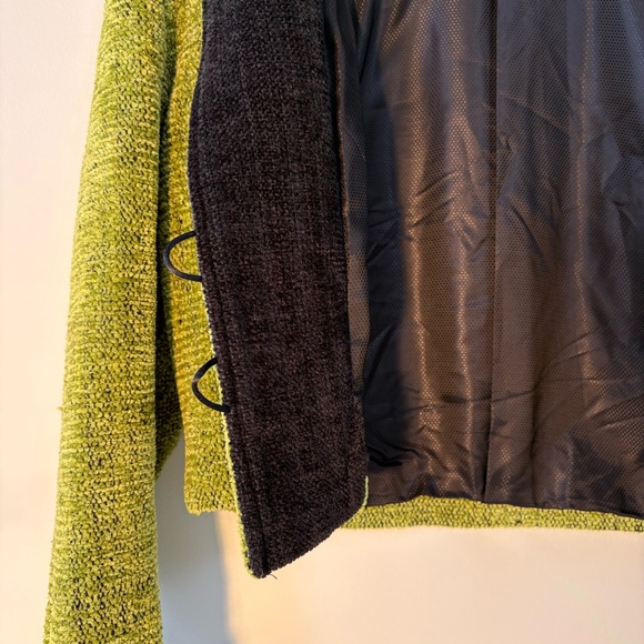 Dahlia Popovits Green Professional Artsy Tailored Blazer Jacket Women Size XL - Picture 16 of 16